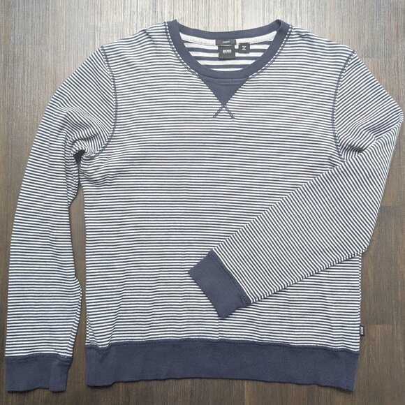 Hugo Boss Other - Hugo Boss | Men's  Large Slim Sweater | Grey/Navy Stripes